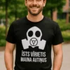 Smieklīgs krekls Īsts vīrietis maina autiņus ar uzdruku ĪSTS VĪRIETIS MAINA AUTIŅUS
