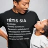 Smieklīgs krekls Tētis SIA pakalpojumi ar humoristisku dizainu dāvanai tētim