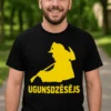 Smieklīgs krekls Ugunsdzēsēja siluets ar uzrakstu UGUNSDZĒSĒJS