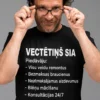 Smieklīgs krekls Vectētiņš SIA pakalpojumi ar humoristisku apdruku dāvanai